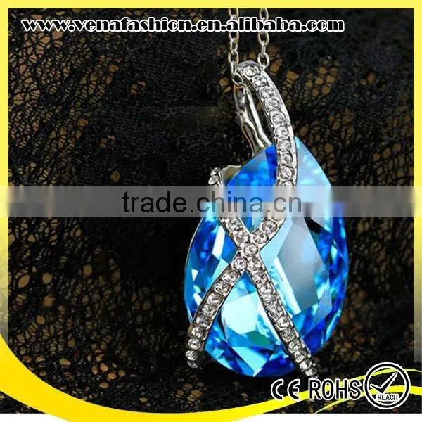 Big Large Crystal Stone Necklace, Hematite Stone Necklaces