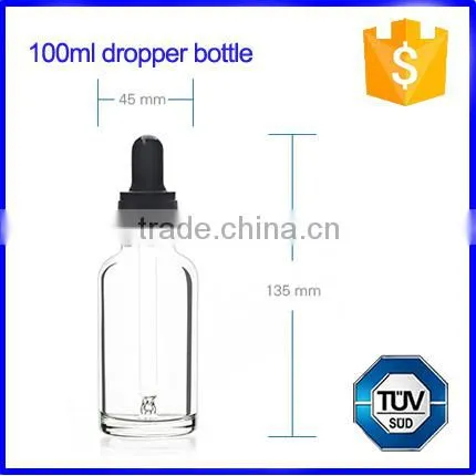 New Good 100ml Clear Perfume Glass Bottle, Glass Dropping Bottle Supplier's Choice photo-2
