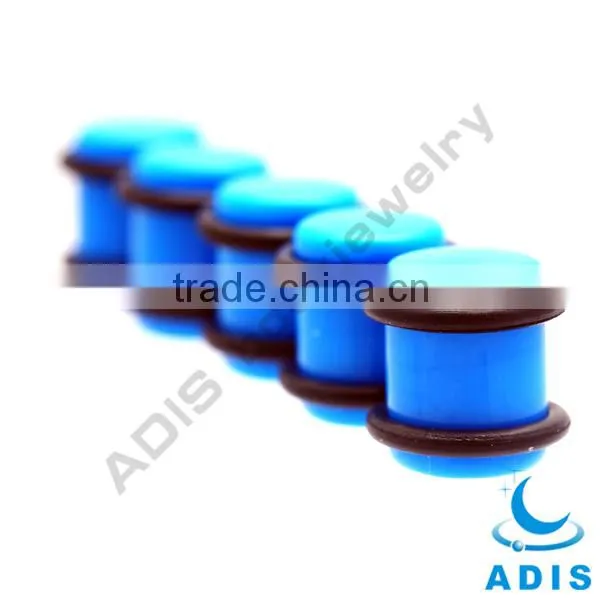 Wholesale Fashion Solid Color Piercing Jewelry Acrylic 00 Gauge Ear Plugs photo-4