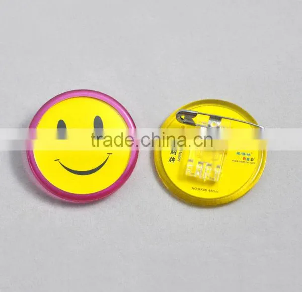 Acrylic Smile Badge Holder Transparent Smile Badge Holder photo-4