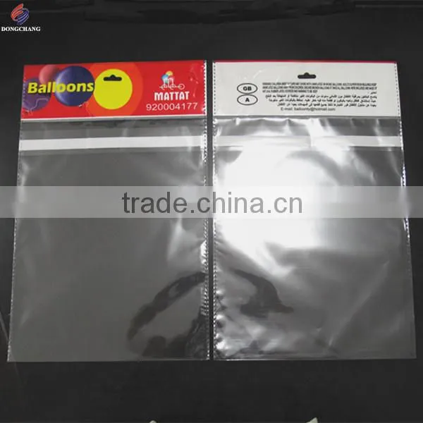 Custom Plastic Opp Bag With Printed Header and Permanent Tape for Balloon Packaging photo-5