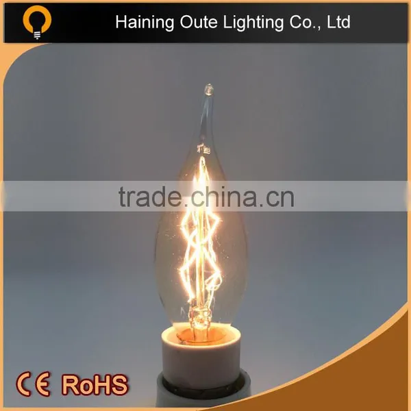 C35 Vintage Edison Candle Filament Light Bulb E14, FC35 Incandescent Candle Bulb photo-2