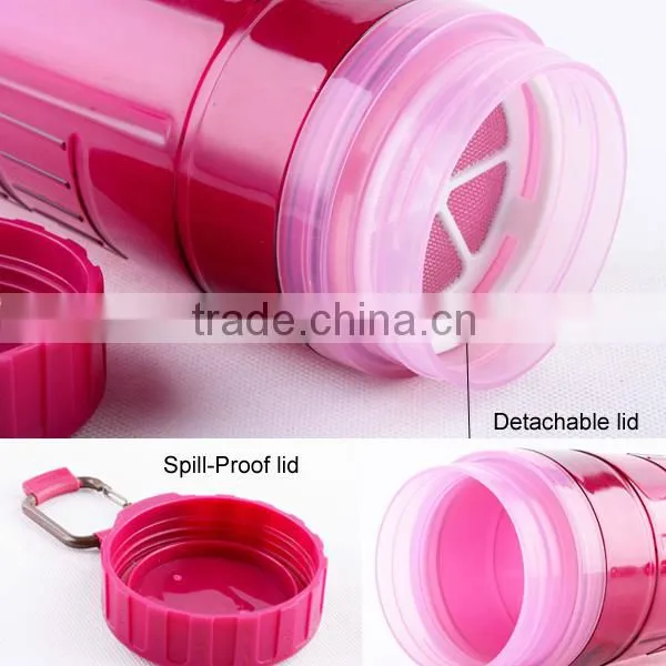 21oz Water Bottles Drinkware Type and CE / EU Certification Double Wall Plastic Sport Water Bottle With Fruit Infuser photo-3