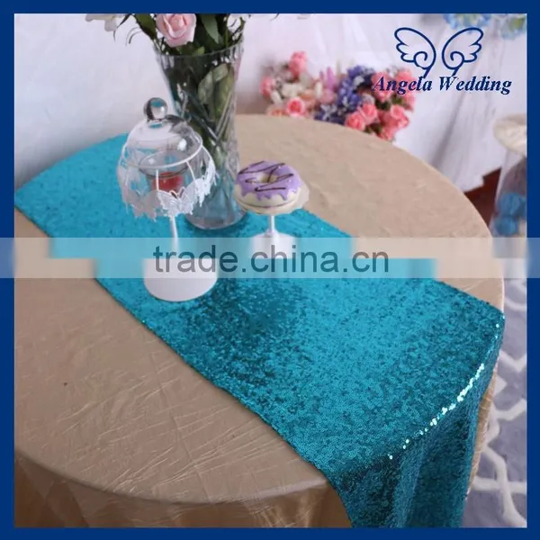 RU002F Custom Made Cheap Bead Many Colors Available Turquoise Sequin Table Runner photo-4