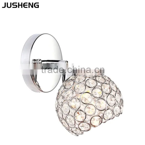 E14 European Classical K9 Crystal Indoor Wall Lamp Picture Lighting