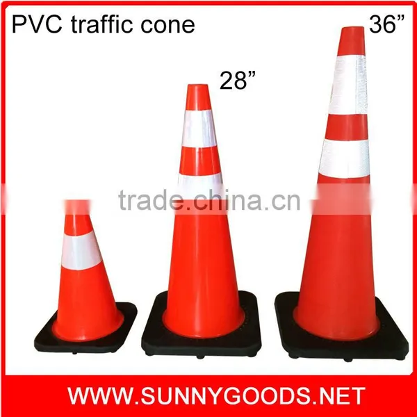 Height 700mm Made From PVC Colored Traffic Cones photo-5
