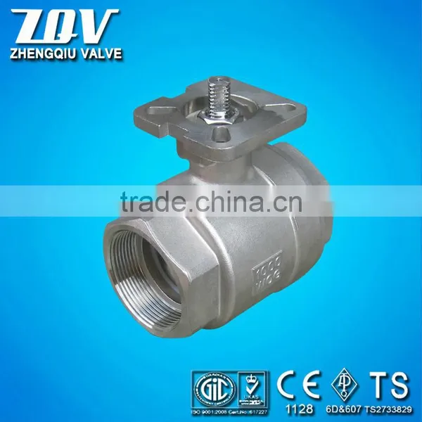 2PC BALL VALVE WITH ISO 5211 MOUNTING PAD