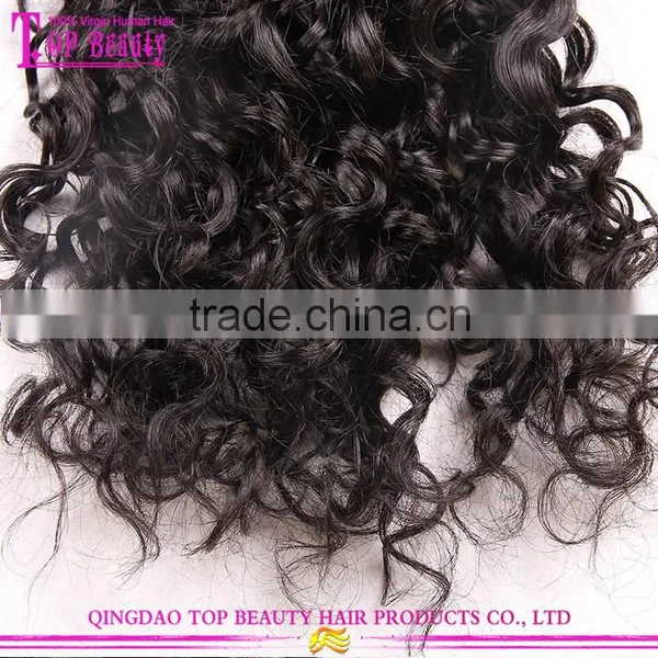 Top Quality 7A Grade Raw Indian Curly Hair Natural Color Curly Human Hair Extensions photo-6
