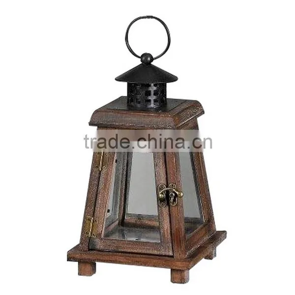 Small Wooden Lanerns Glass Candle Holder Best Price photo-2