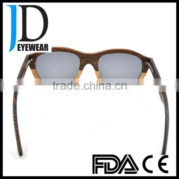 High Quality Custom Italian Style Two Tone Wood Sunglasses photo-4