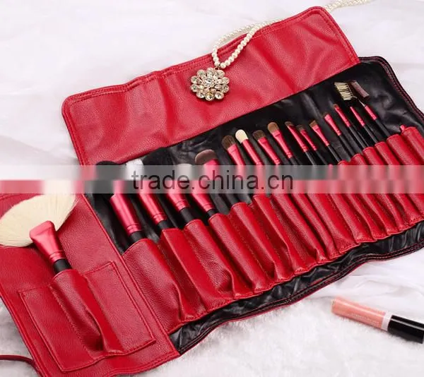 High Quality 18pcs Red Makeup Brush Set,stock Product With Factory Price photo-2