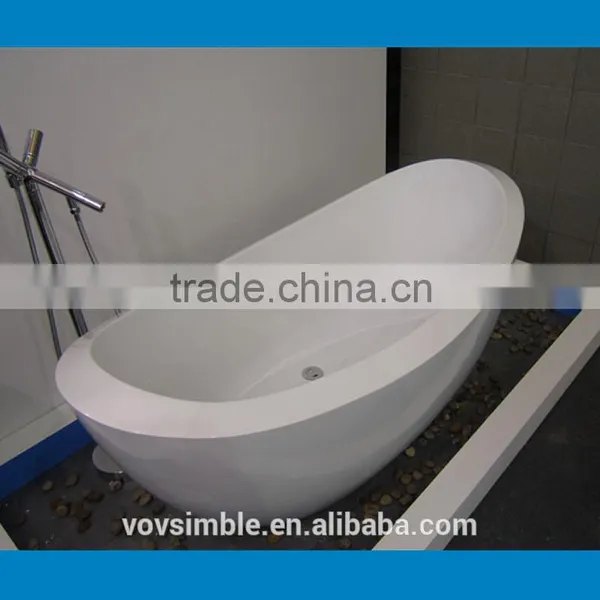 New Design Actual Manufacturer Solid Surface Whirlpool Bathtub photo-3