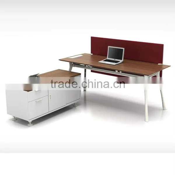Modern Executive Office Desk Manager Table With Cabinet(FLX-Series)