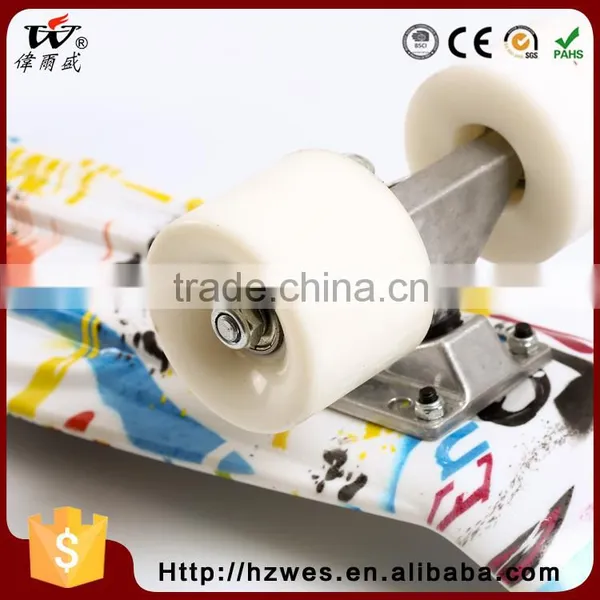 70kgs Top ABS Deck Material PU Wheels OEM Fish Shape Skateboard photo-6