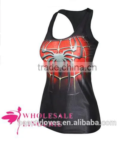 3D Spider Pattern Printed Summer Tank Top for Women, Women Printed Summer Vests and Tshirt for Women photo-2