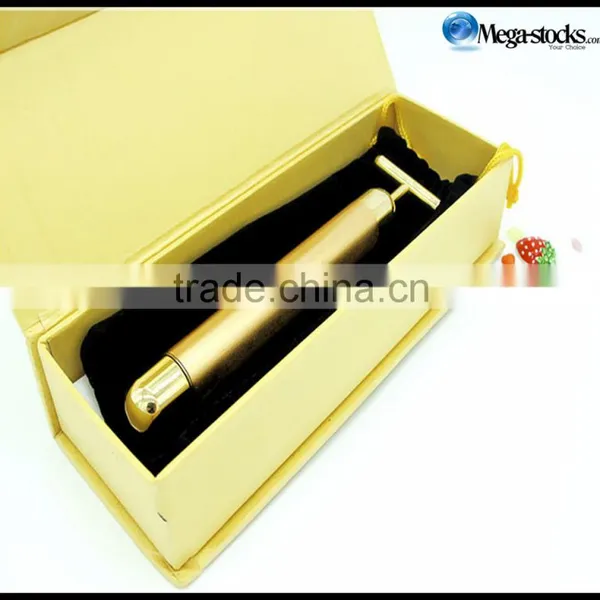 24K Gold Plated NEW Skin Care Beauty Bar Anti-Aging Facial Massage Pulse Roller Beauty Bar photo-2