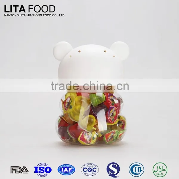 China Toy Candy Manufacturer! Hot Sale Coconut Jelly Pudding in Lovely Bear Jar photo-3