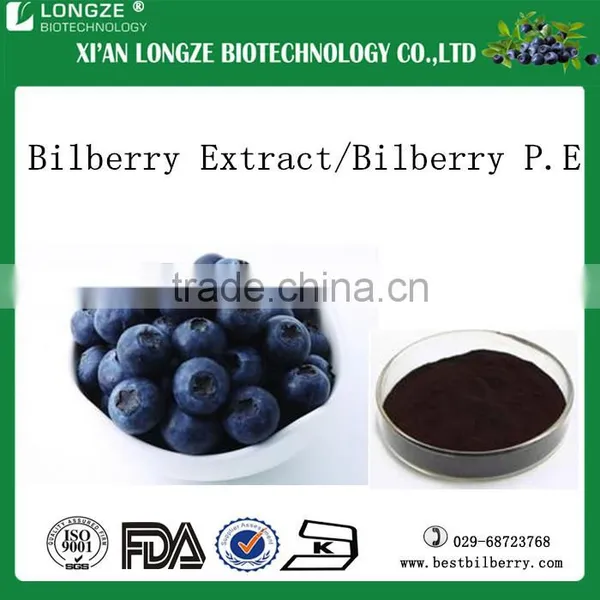 Bilberry Extract / Bilberry P.E / Bilberry Powder With Free Sample CAS NO 84082-34-8