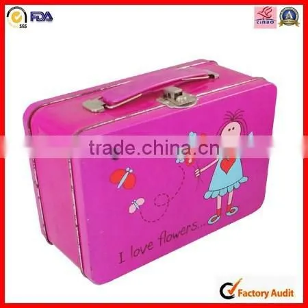 Colorful Printed Tin Can Wholesale Hinged Metal Lunchboxes photo-3