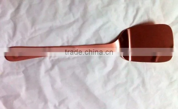 Copper Plated Stainless Steel Big Turner / Cake Turner / Slotted Turner / Kitchen Utensils Turner