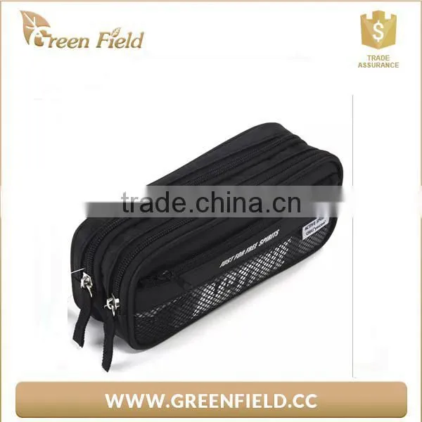Double Layer Pencil Case Canvas Pen Pouch Pencil Bag photo-2