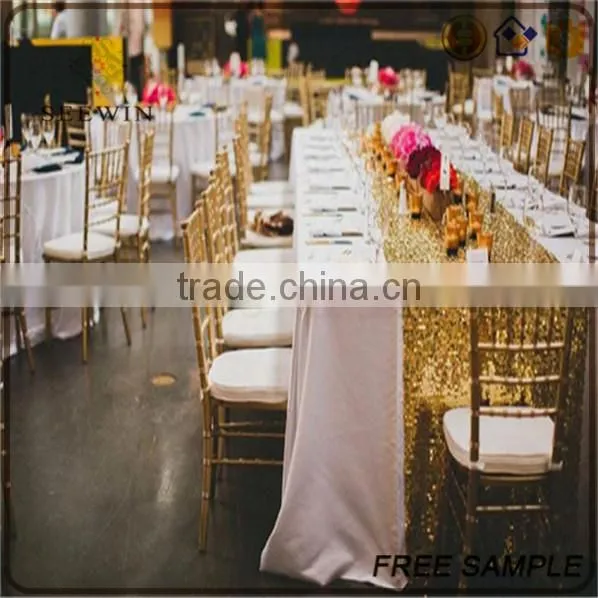 Royal Ruffle Gold Chevron Wedding Sequin Table Runners photo-3