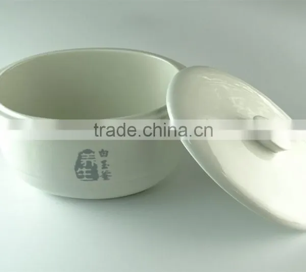Kitchen Utensil White Serveware Porcelain Serving Soup Tureen With Lid photo-2
