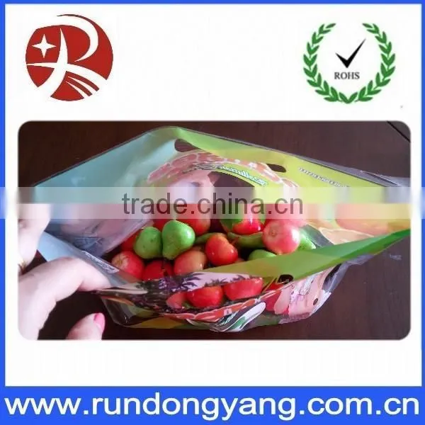 Printed Plastic Zip Lock Fruit Bag With Handle photo-5