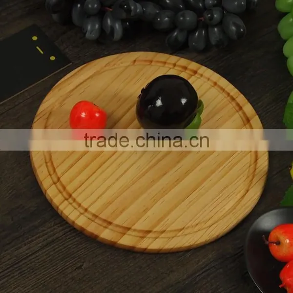 Eco-friendly Round Solid Wood Cutting Board for Serving Food photo-5