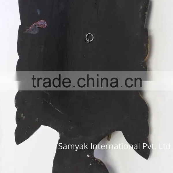 Hand Crafted Wooden Mask of Hindu Lord Ganesh Wall Hanging Made In Nepal photo-4