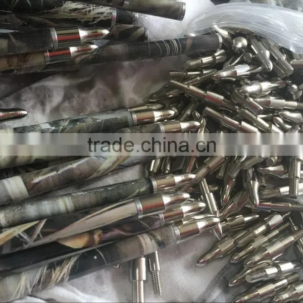Mixed Camouflag Carbon Fiber Steel Arrows With 100gr Screw-in Points And Blazer Vanes photo-2
