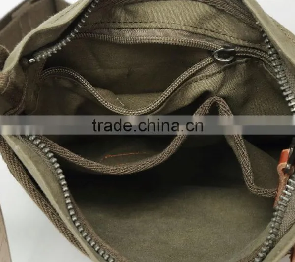 Vintage Casual Cotton Canvas Leather,Mini Haversack, Bookbag ,Mini Shoulder Bag,Kid Haversack,Kid School Bag,Unisex,For Men & Wo photo-6