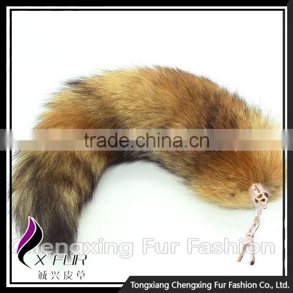 CX-R-42 Lovely Design Key Chain Fox Fur Tail Custom Keychain Bag Decoration photo-2