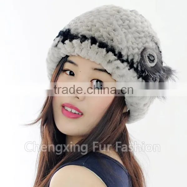 CX-C-246E 2016 Russian Fashion Rex Rabbit Fur Winter Hat photo-5