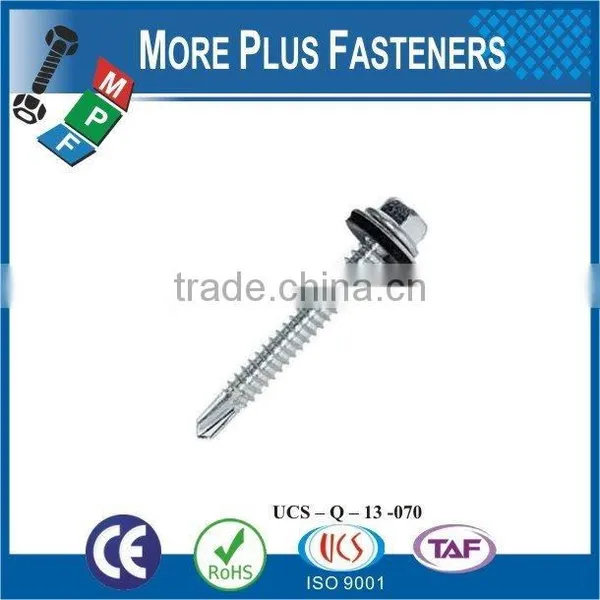 Made In Taiwan Galvanised Hex Washer Head for All Metal / Tek Screws Self Drilling Screws photo-2