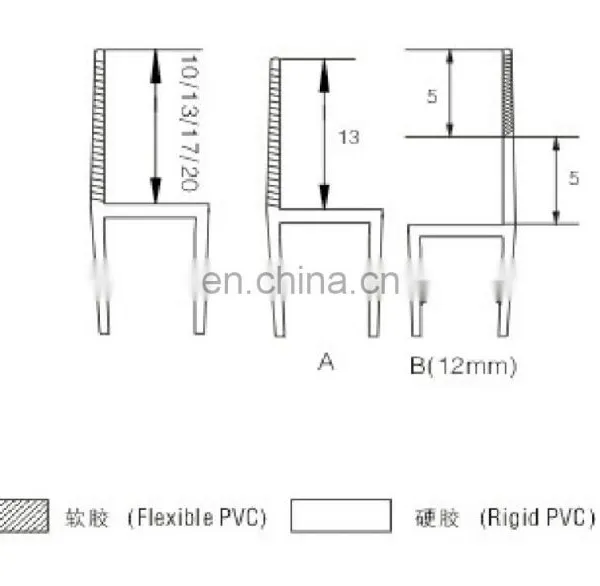 180 Degree PVC Shower Door Waterproof Strip for 6mm, 8mm, 10mm, 12mm, 15mm Thick Glass Door photo-2