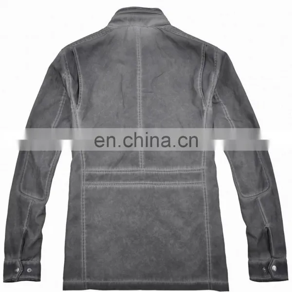 2015 Last Fashion Mens Spring Fit Handsome Fashion Leather Jacket photo-3