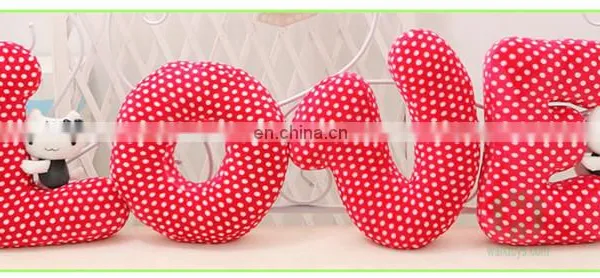 HI CE Latest Wholesale Valentine's Day Custom Letter Love Shaped Pillow for Sale photo-3
