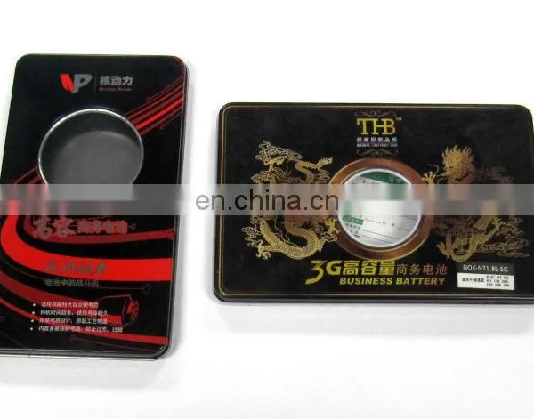 Popular Cell Battery Cigarette Tin Case With Window