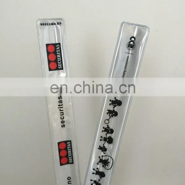 Custom Pvc Reflective Slap Wrap Bracelet With Printing Logo photo-4