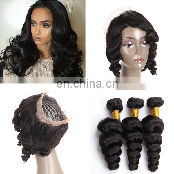 Wholesale Virgin Hair Vendors Lace Frontal With 360 Lace Band Virgin Human Hair Pre Plucked 360 Lace Frontal Closure photo-4