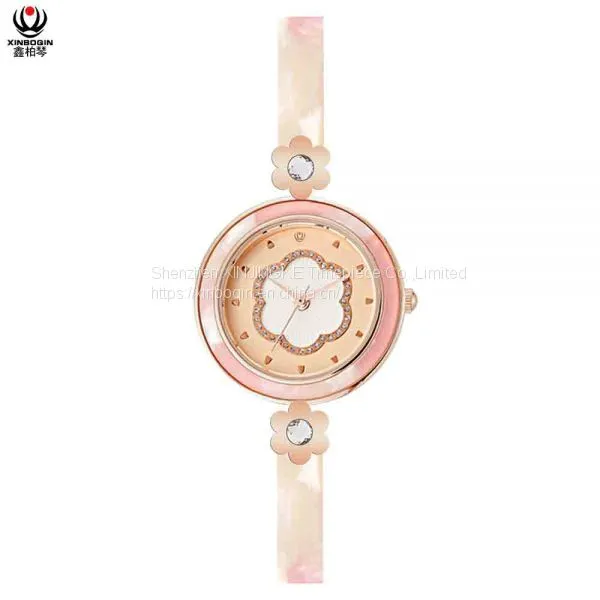XINBOQIN Manufacturer OEM Women Waterproof Japan Movement PC21 Quartz Acetate Watch photo-2