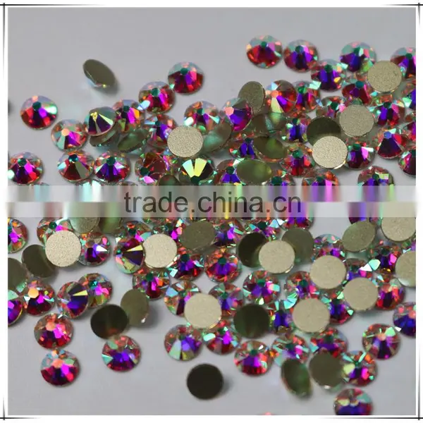 Best Quality Factory Price Wholesale 7big 7small 14 Facets Crystal AB Flatback Hotfix Rhinestone for Nail Art photo-2