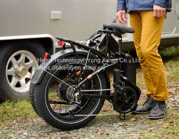 500W 750W 1000W 36V 48V Safe Battery 20 Inch Fat Tire Adult Electric Folding Bike Electric Bicycles photo-4