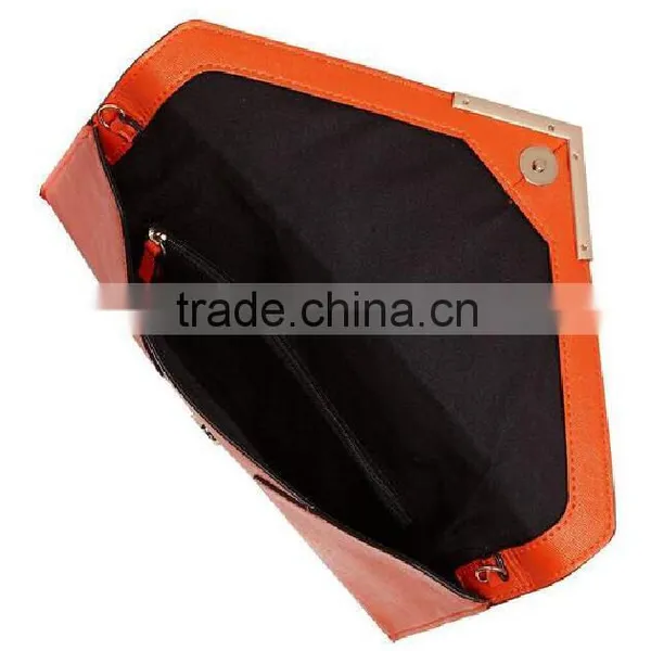 Fashion Saffiano Leather Women Envelope Clutch Bag With Strape Leather Shoulder Bag photo-4