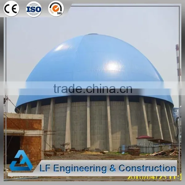 Cold galvanized steel structure dome coal storage