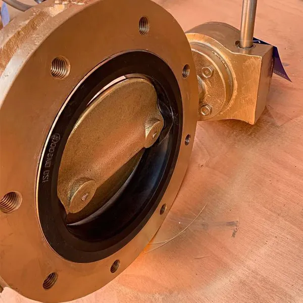 Bronze Center-type Turbine Butterfly Valve for Ballast Water Tank of Icebreaker Gb/t3036, With All-copper Valve Body and Butterfly Plate photo-3
