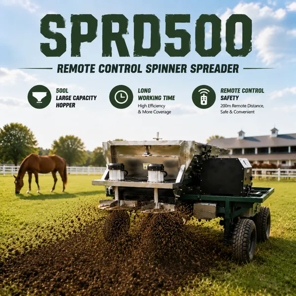 Spinner Spreader 13kW Gasoline Engine Conveyor Fertilizer Spreader for Farms and Orchards
