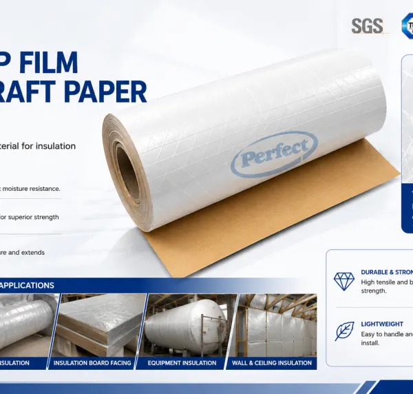 Perfect WMP Series Aluminiumfolie Weiße Polypropylenfolie Verstärktes Kraftpapier Zum Verkauf