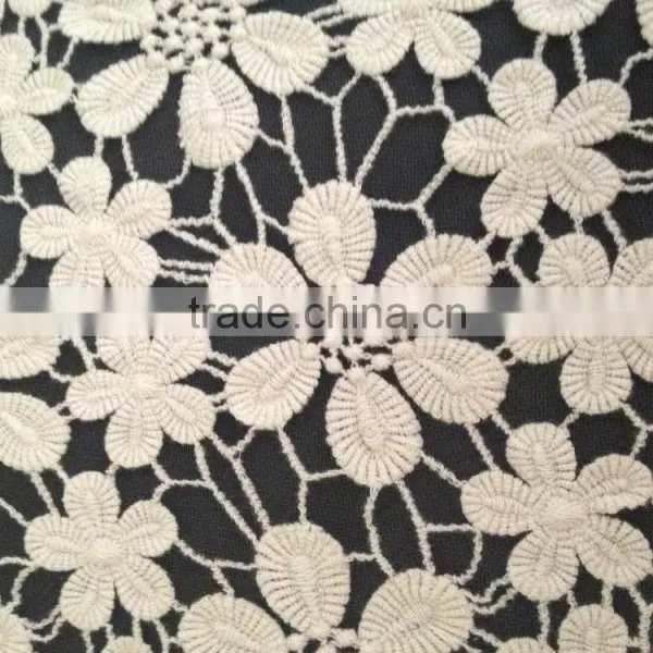 Accessory Hot Milk Silk Embroidery Full Lace With Flower Lace Fabric photo-2